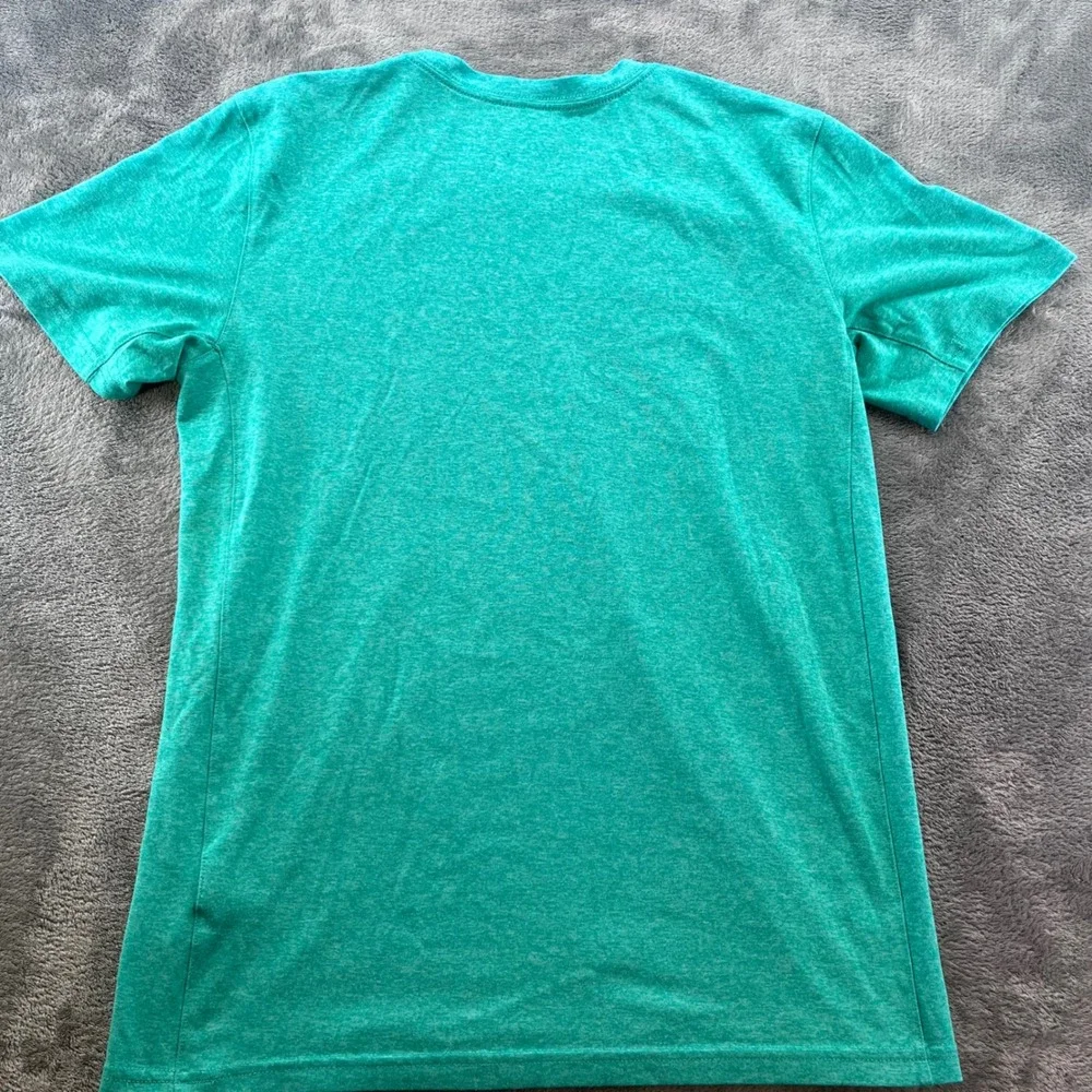Nike Dri-FIT Mens Training Shirt Teal Green Heathered Short Sleeve Tee Small